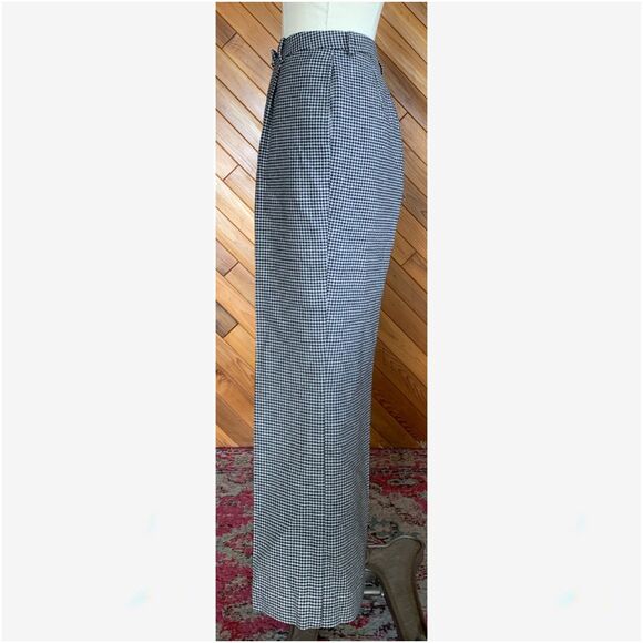 Vintage 90s/Y2K Eddie Bauer Houndstooth Wool Blend Trousers - Picture 2 of 3
